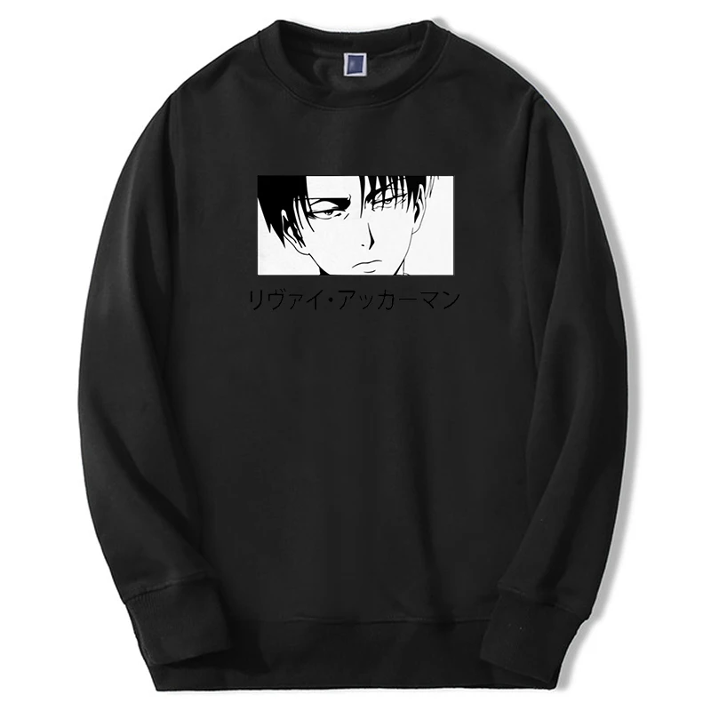 

Attack On Titan Anime Hoodie Men/women Levi Ackerman Graphic Sweatshirt Loose Harajuku Hip Hop Sudaderas Pullover