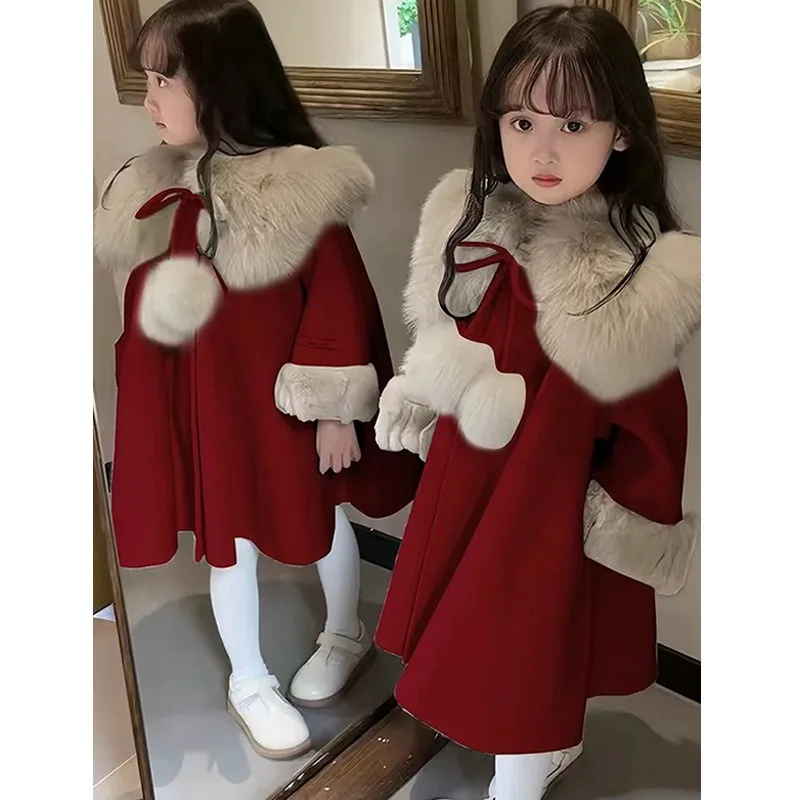 Пальто для девочек пальто зимняя одежда новый зарубежный стиль детская