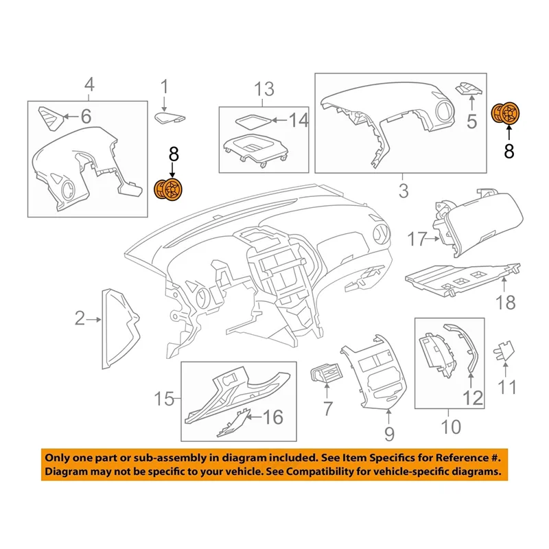 1 пара 95280207 Выпускная насадка кондиционера для Chevrolet Aveo T300 Sonic Sedan 2012-2019