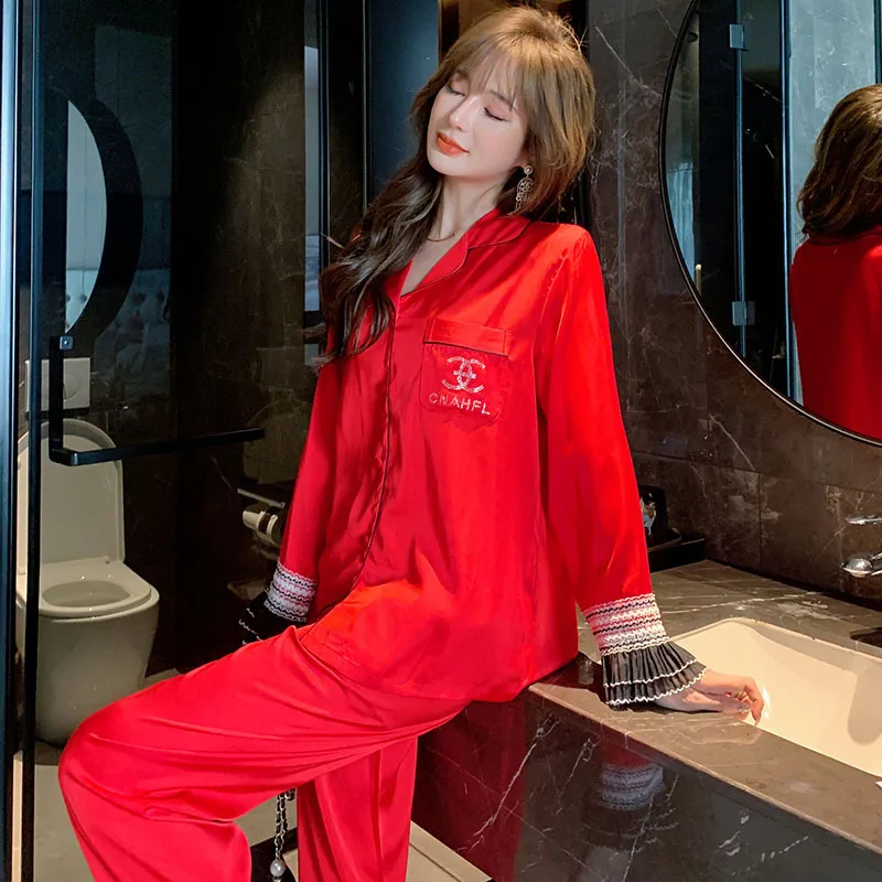 Пижамный комплект Daeyard Женский роскошная стильная одежда для сна кружевные брюки