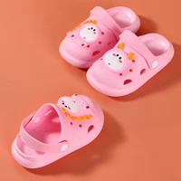 cute dinosaur clogs shoes children slipper summer girls slides garden shoes baby pink breathable flip flops boys kawaii sandal