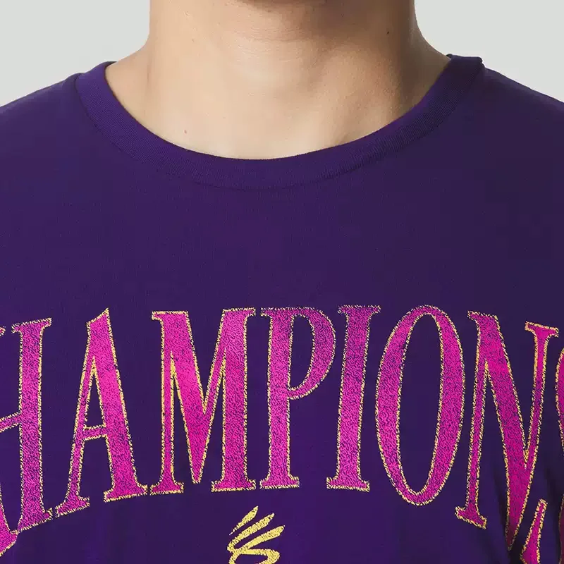Фото Летняя дышащая футболка Under Armour Curry с короткими рукавами и круглым вырезом, свободного кроя, с короткими рукавами 6012974-500 №5