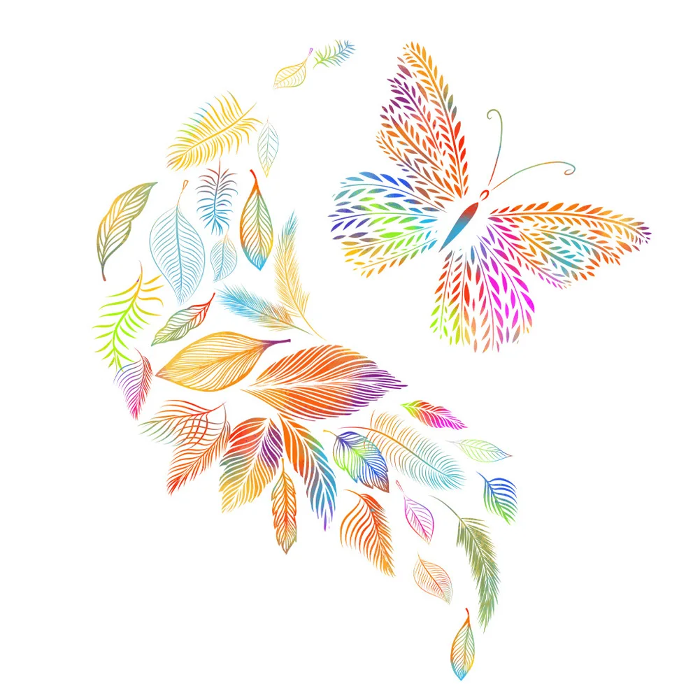 

Настенная наклейка HonC Листья Бабочка ПВХ