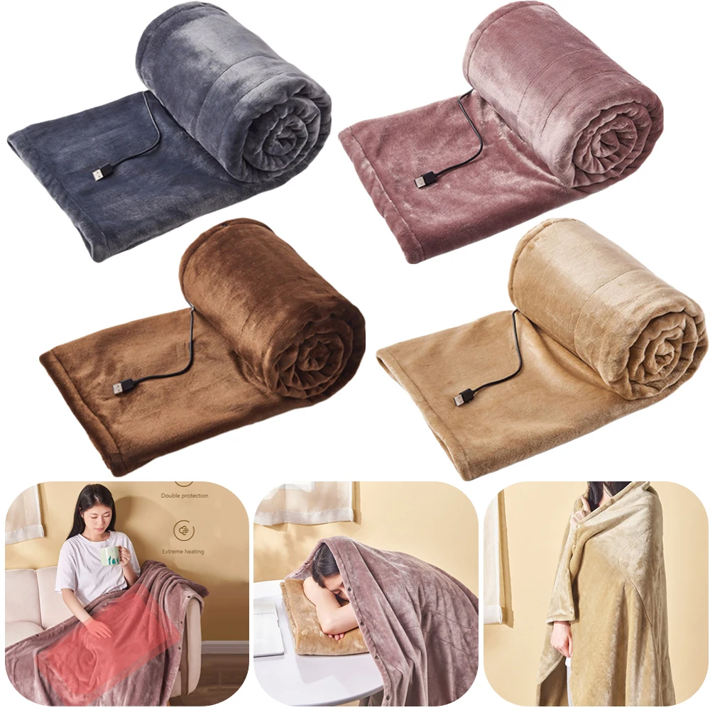 

Электрическое одеяло с USB, мягкая детская шаль, моющийся термостат, коврик с электрическим подогревом, матрас для дома и офиса, 140*80 см