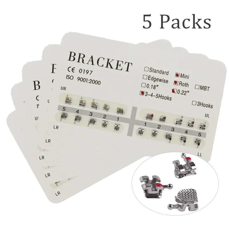 5 упаковок Стоматологические Ортодонтические Скобы скобы для выравнивания зубов