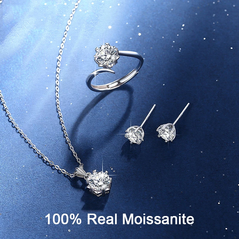 

3 шт., набор бриллиантов, флокон, Муассанит, защита для волос, 1.0ct d cor moissanite prata