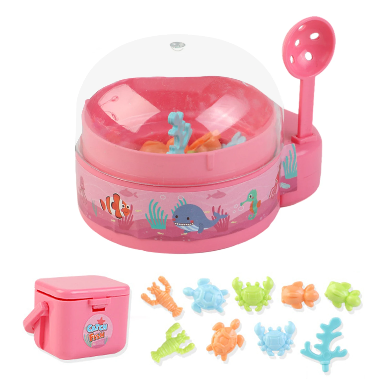 

Toddler Fishing Game Mini Fishing Game Toy Spoon Scooping Fish Toy Wind Up Fishing Games Toys Boys Girls Scooping Fish With A