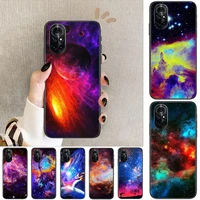 cosmic galaxy clear phone case for huawei honor 20 10 9 8a 7 5t x pro lite 5g black etui coque hoesjes comic fash design
