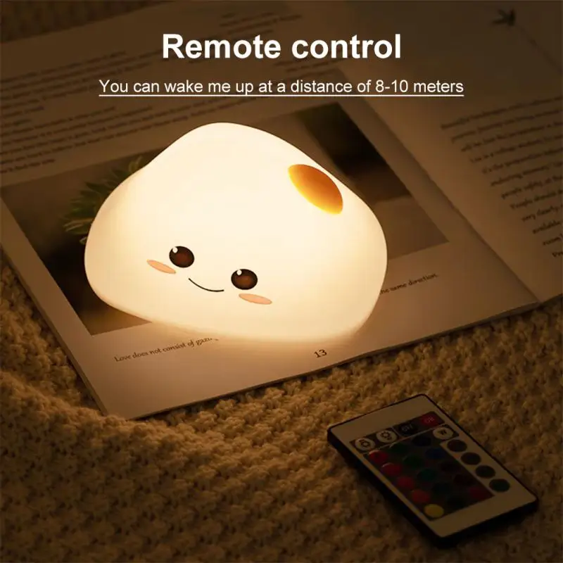 

USB Charging Silicone Pat Light Remote Control RGB Atmosphere Lamp Timing Sleep Feeding Lamp Room Bedside Decoration Night Light