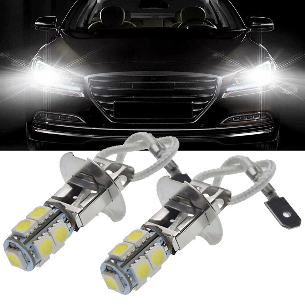 

2PCS H3 LED Bulb 5050 LED Chips Car Fog Light Driving DRL Auto Lamp Flashlight Torches Bulbs 6000K White High Power Bulbs