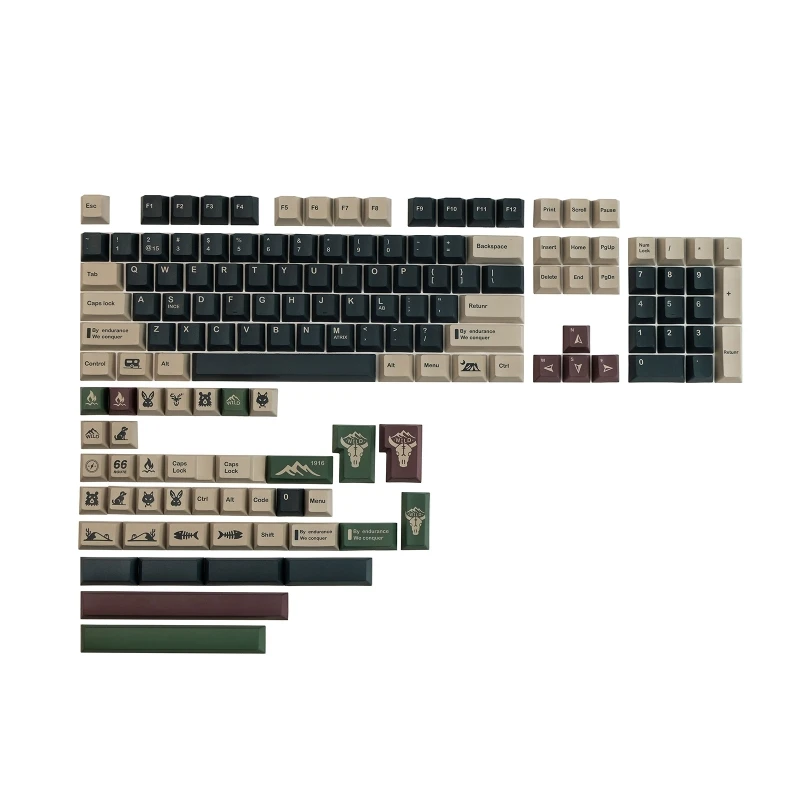 

142-Key PBT Dye-Subbed Keycaps GMK Wild Mechanical Keyboards for KEY Cap For Cherry MX Switch GK64/68/96/84
