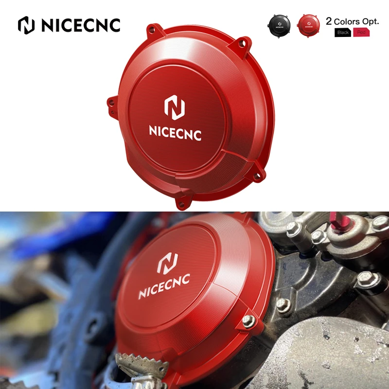 NiceCNC Motorcycle Reinforced Clutch Guard Cover Protector For Beta RR RS 350 390 430 480 4 Strokes 2020-2023 Billet aluminum