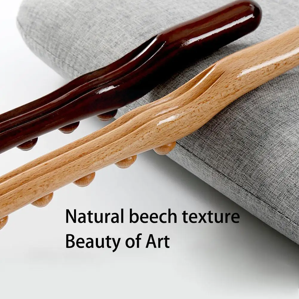 

Natural Wooden Gua Sha Stick Scraping Stick For Neck Shoulder Back Massager Scrape Therapy Spa Beauty Salon Rolling Steel R M1q1