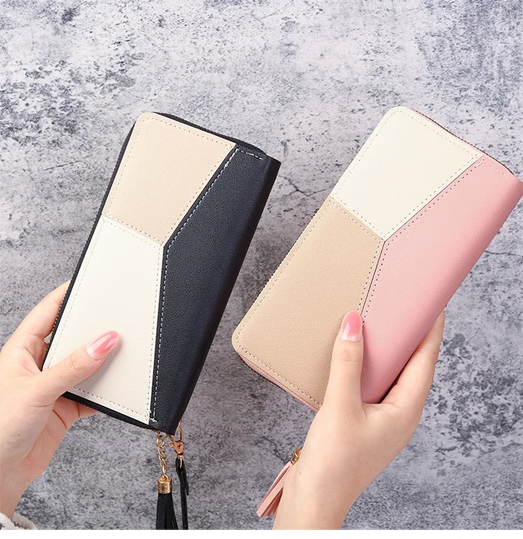 Fashion Wallets Zipper Coin Purse Lady Long Short Purses Handbags Women Clutch Cards Holder PU Leather Moneybag Billfold Wallet