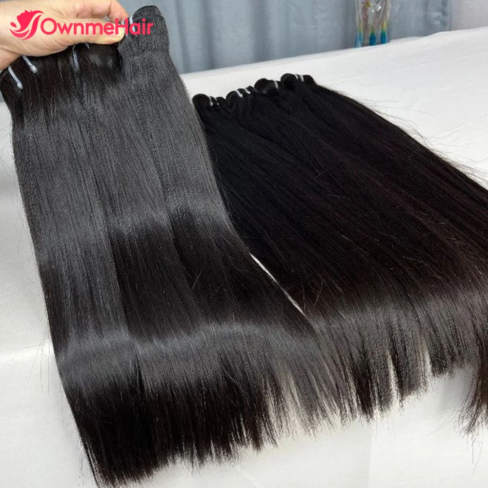 

Human Hair Bundles 15A Super Double Drawn Hair Bundle Bone Straight Virgin Hair Bundles Raw Hair Extensions 1/3 pcs 26inches