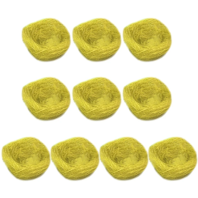 

10pcs Natural Hemp Fiber Egg Bird Nest Cage House Ornament Handmade Pet Products DropShip