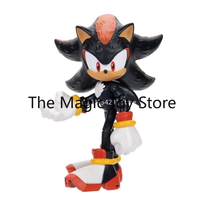 Фото Оригинальная современная металлическая фигурка Соника из игры «Sonic The Hedgehog» (4 дюйма) – стильная настольная игрушка, классический коллекционный предмет из мультфильма, игрушка №3
