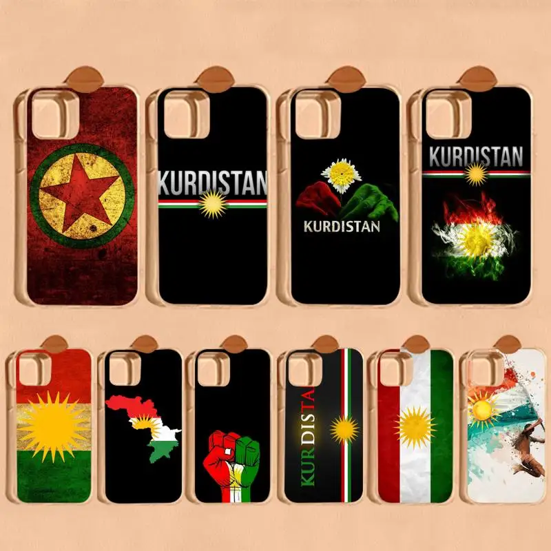 Custodia per telefono bandiera del Kurdistan MaiYaCa per iPhone 11 12 13 Mini Pro Max 8 7 6 6S Plus X 5 SE 2020 XR XS custodia shell