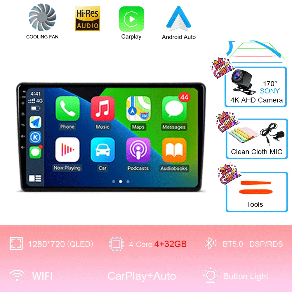 

10-дюймовый Android 15 DTS 2000x1200 QLED экран «все в одном», универсальный автостерео GPS для Volkswagen Nissan Hyundai Kia Toyota Honda BT