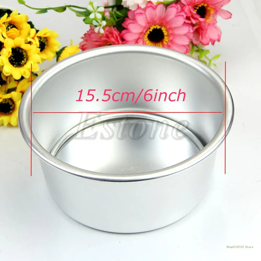 

QX2E 1PC Cake Decorating Tools Non-Stick Bakeware Round Pan Removable Thicken Mould
