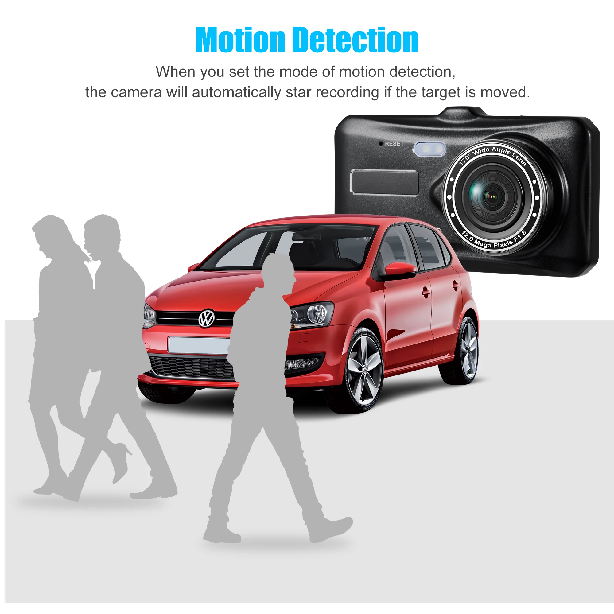 Автомобильный видеорегистратор с сенсорным экраном 24H HD 1296P автомобильная камера