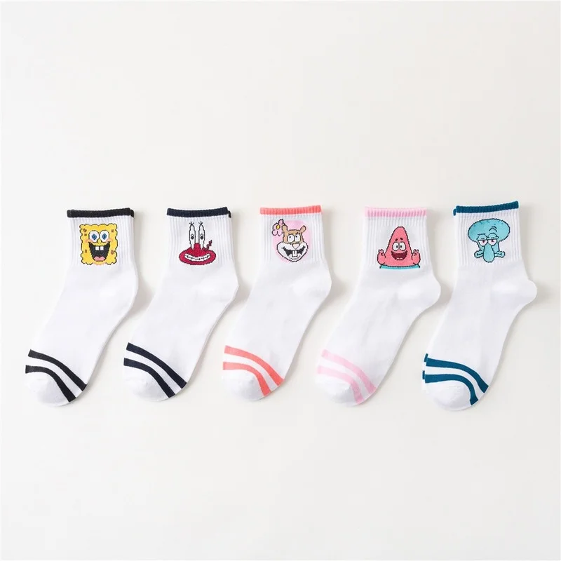 

Spongebob cartoon summer cotton socks anime figure Patrick Star Squidward Tentacles men and women cute socks sports socks
