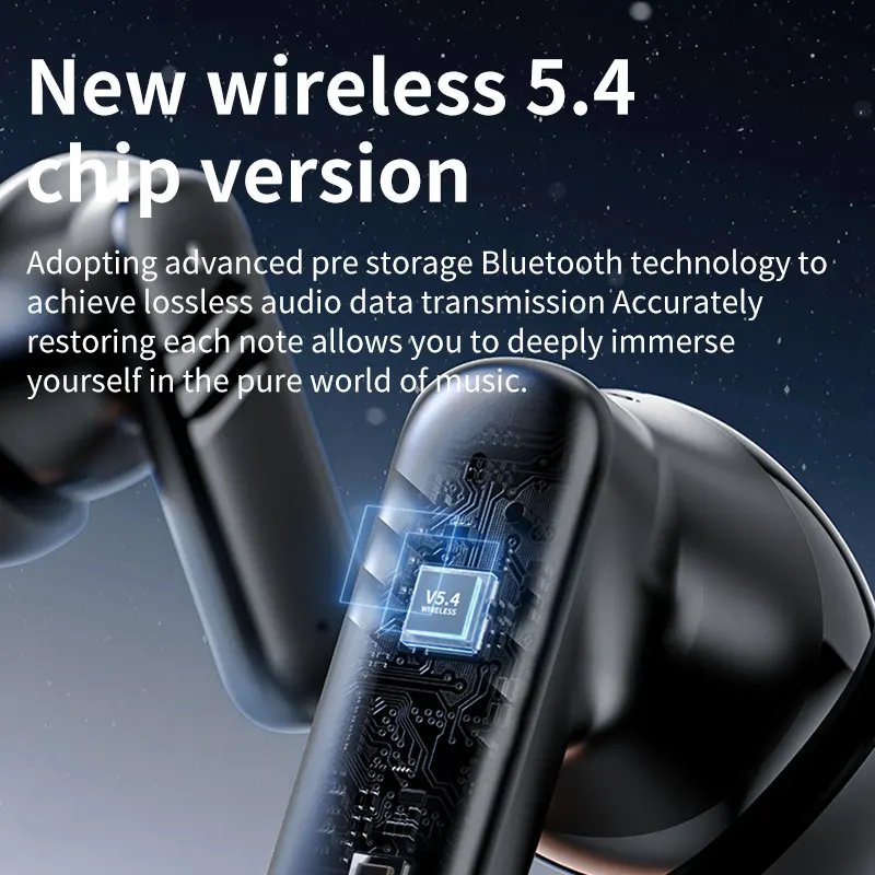 Фото Bluetooth 5,4 креативный цветной сенсорный смарт-экран ANC беспроводной в ухо оснащен бинауральной стерео ANC шумоподавление большой диапазон №4