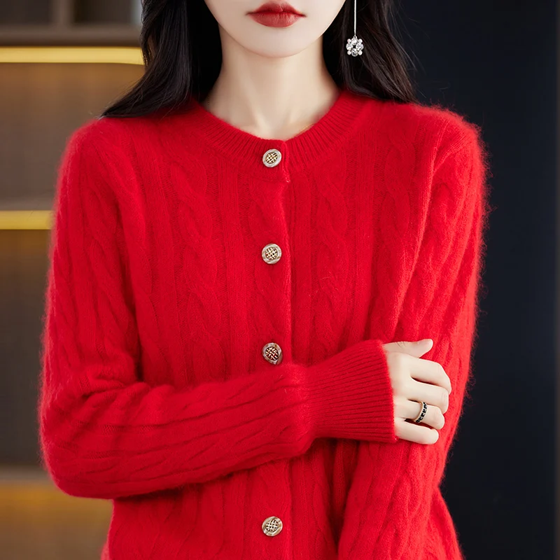 BELIARST осень-зима 100% норковая кашемировая Женская одежда с круглым вырезом