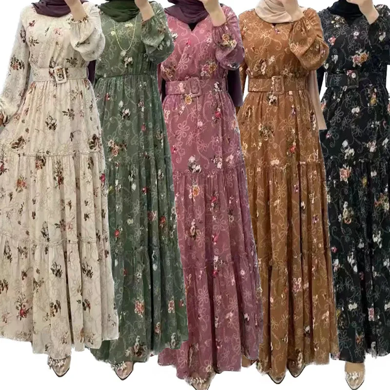 

2023 г., мусульманское платье Ramdan с принтом для женщин, Eid Arabic Femme, Abaya Arabic, Турция, элегантные вечерние платья, выбор из Саудовской Аравии