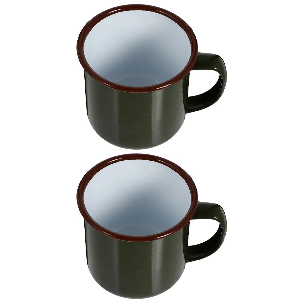 

2 Pcs Vintage Shot Glass Espresso K Cups Serving Cup Tumbler Campfire Coffee Mug Iron Enamelware Coffee Mug Travel