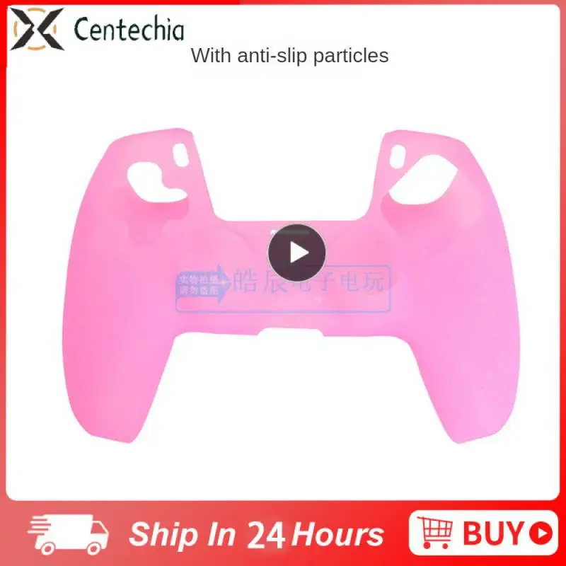 

Protection Handle Feel Good Game Console Case Non-slip Ps5 Silicone Case With Particles Gamepad Shell Games And Accessories