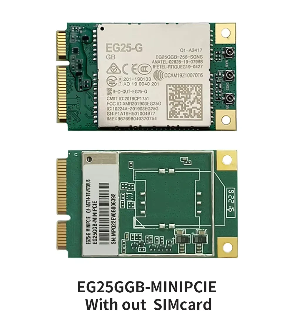 

Модуль EG25-G EG25GGB-MINIPCIE/EG25GGB-MINIPCIE-S Mini Pcie CAT4 для слота для SIM-карты Global Band (опция)