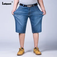 ladiguard plus size mens jeans demin pants fashion leisure straight leg demin pants 2022 summer new sexy jean wear half pants