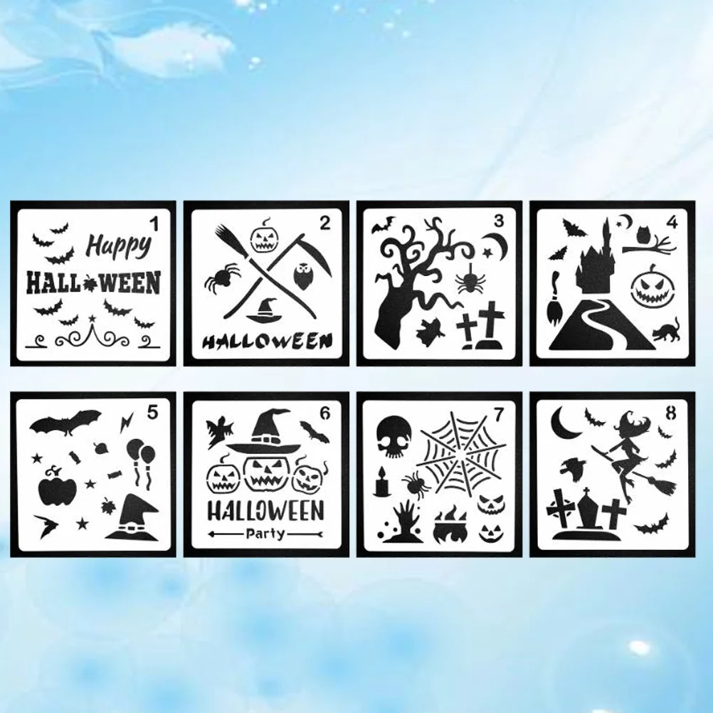 

Stencil Stencils Template Drawing Painting Pumpkinghost Witch Decorative Cartoon Hollowreusable Templates Jack Diyhaunted