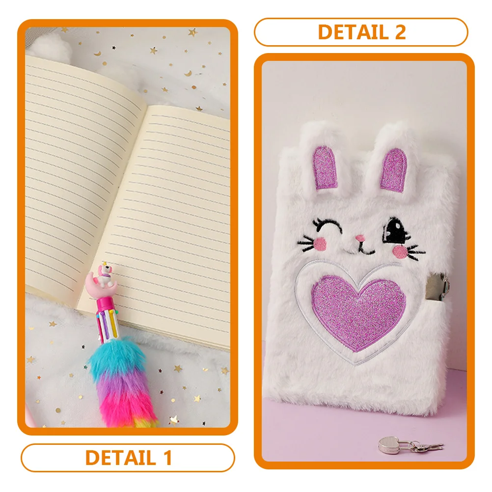 Пушистый дневник плюшевая обложка для блокнота запираемые журналы подростков