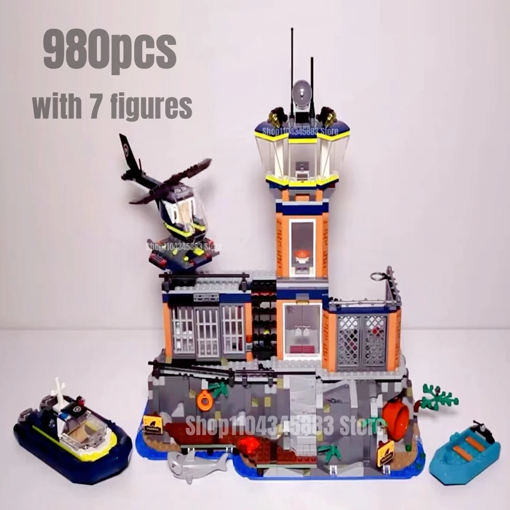 980 шт. полицейский тюрьмовый остров строительные блоки модель 60419 игрушки для
