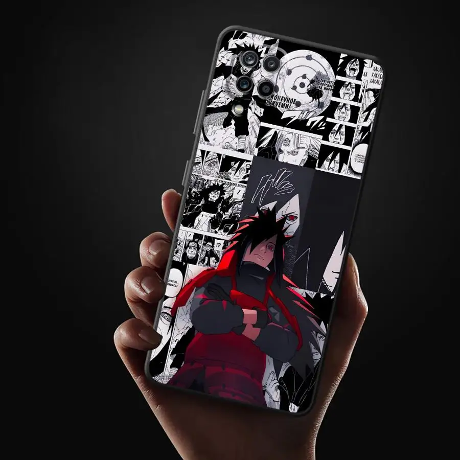 Фото Чехол Uchiha Madara Cool для Samsung Galaxy A10 A12 A05 A30 A15 A40 A16 A70 A04 A06 A20 A13 A50 A03 Черный мягкий чехол для телефона №5