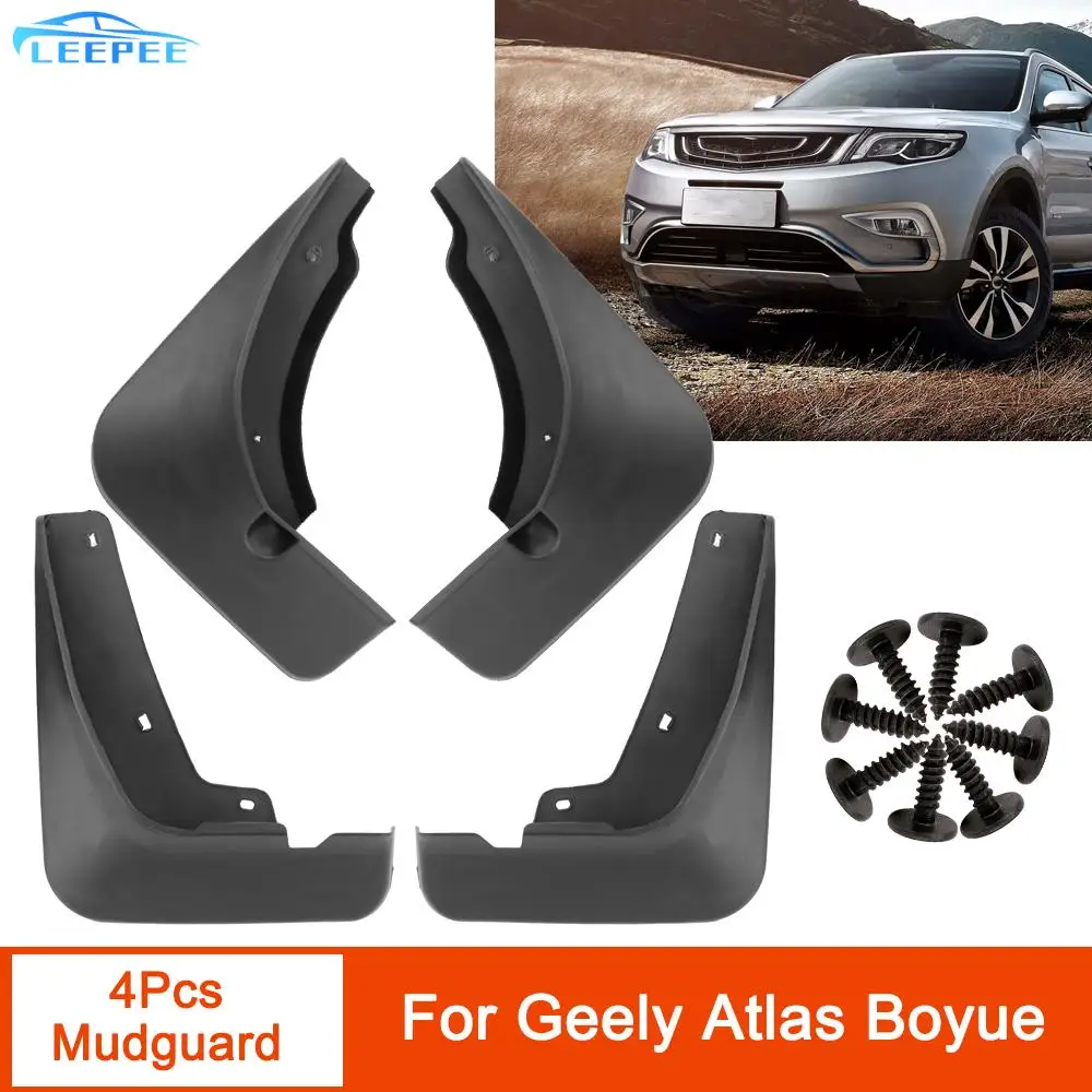 

4Pcs Guard Splash Flap Car Front Rear Car Mud Flaps Fender Mudguard For Geely Atlas Boyue Car Accessories