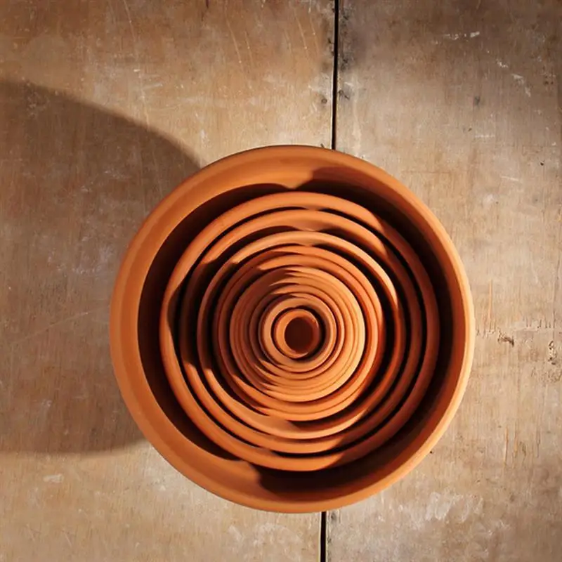 10/12/20 шт. красный керамический горшок для растений садовый детский початков семян