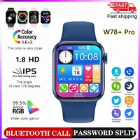 w78pro smartwatch men women 1 8 inch diy watch face ip68 waterproof bluetooth 5 2 call waterproof sport watch iwo 13 series7