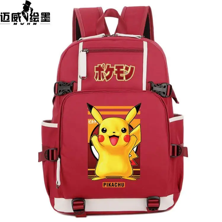 

Pokemon Pikachu School Bag Pokémon Charmander Jenny Turtle Large Capacity Backpack for Primary and Secondary School Students