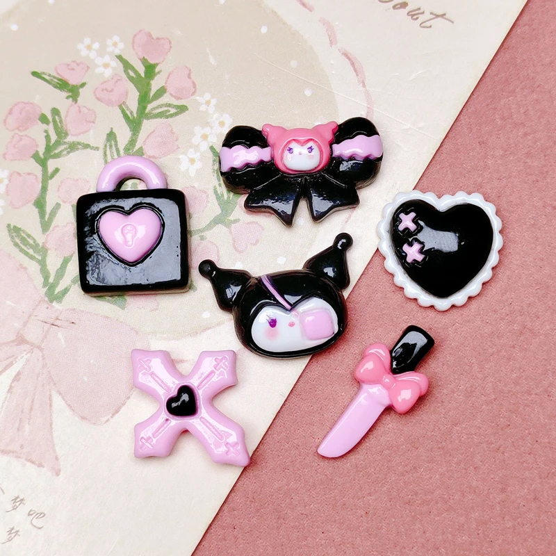 10 шт. новый мини-кавайный бантик с мультяшным животным, кинжал, персиковое сердце, смола, альбом для вырезок, ювелирные изделия своими руками, подарок, шпилька, аксессуары A27
