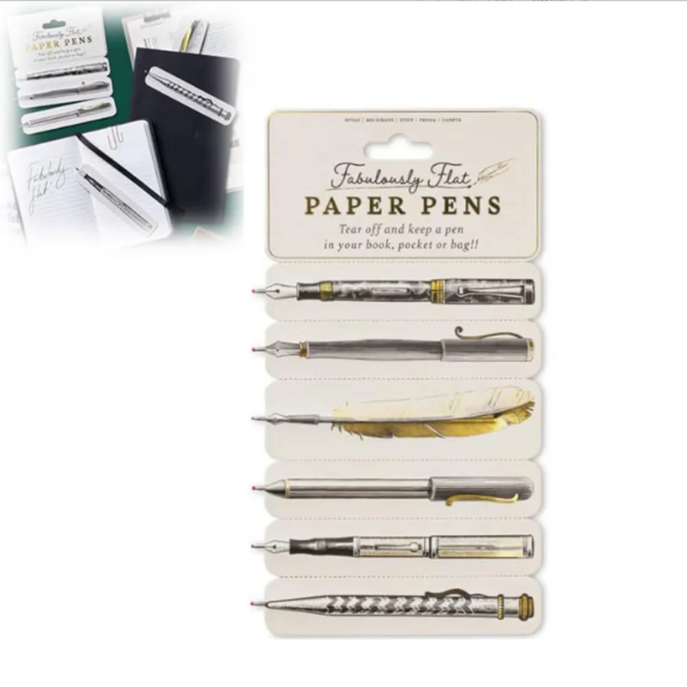 Creative Fabulously Flat Paper Pens Flat Bookmarks Pen Double Sided Paper Pens Card Fabulously Pen In Your Book Pocket Or Bag