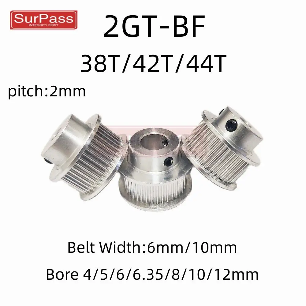 2GT/GT2 Зубчатый шкив 38T/42T/44T Зубчатые зубья Диаметр 5/6/6 35/8/10/12/12 7/14/15 мм Синхронные