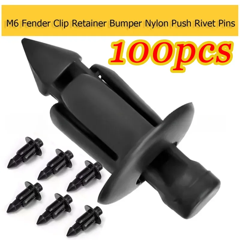 

100 шт., 6 мм, заклепки, обтекатель корпуса, крепежная панель, винтовые зажимы, универсальные для Suzuki Kawasaki Yamah
