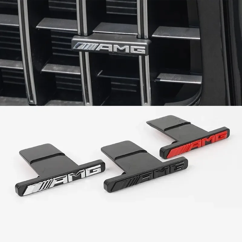 ABS AMG логотип передняя решетка значок автомобиля наклейка модификация аксессуары