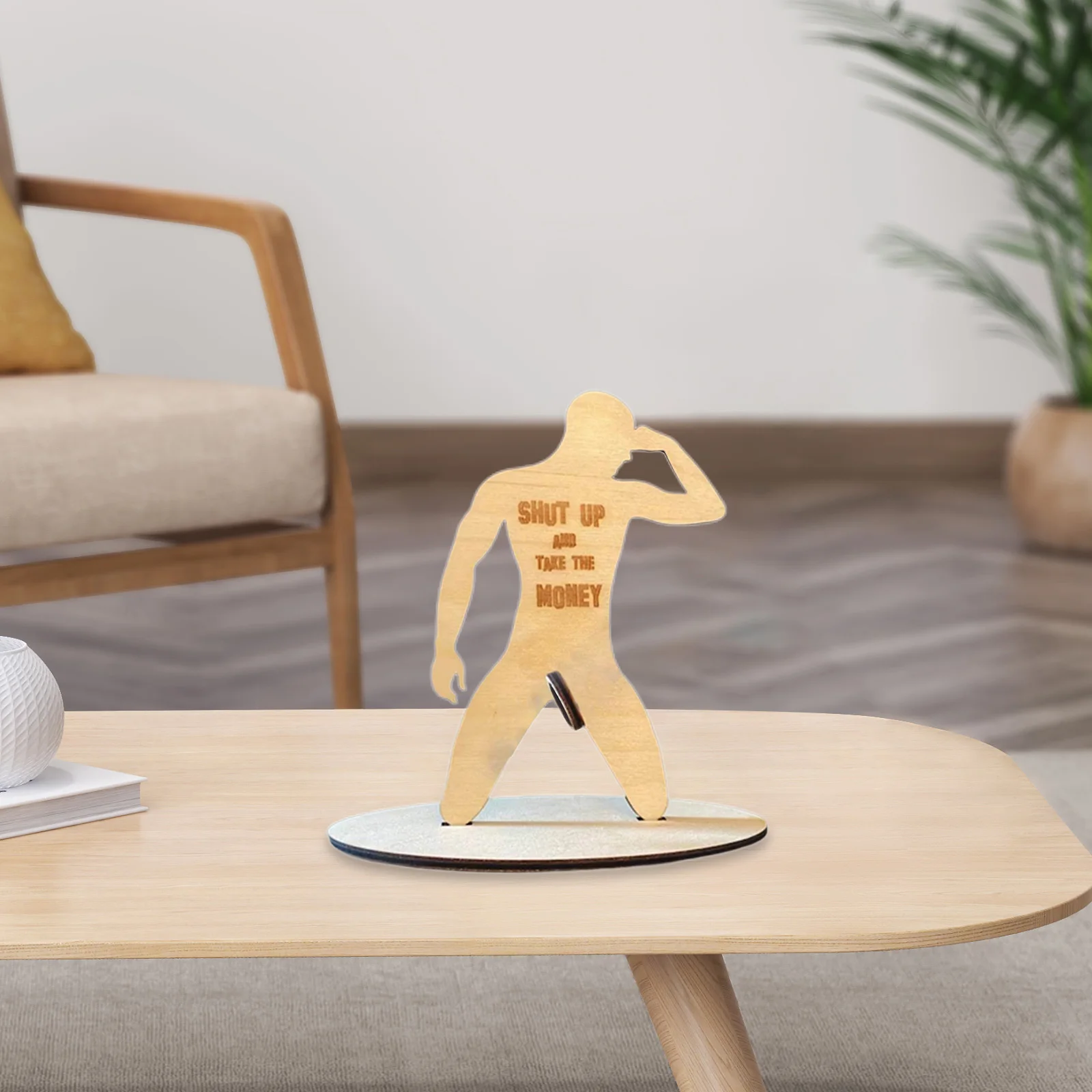 

Деревянная бумажная подставка для денег, искусство, искусство, смешные доллары, рождественские подарки, настольные украшения для праздничн...