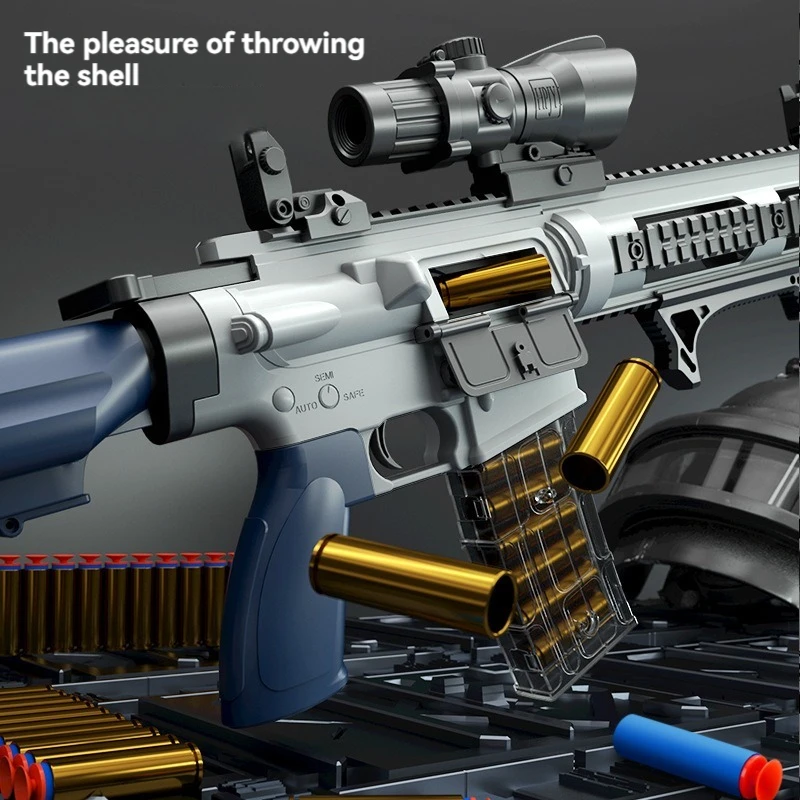 Фото M416 Игрушечный Пистолет Ручной Пистолет Реалистичный Пистолет Винтовка Снайпер Мягкие Дартс Бластер Пусковая установка Модель Страйкбольные Игрушки для Мальчиков Взрослых CS Fighting №3