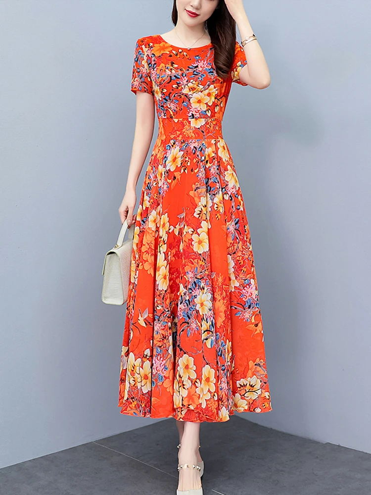 

Летнее повседневное длинное платье 2023, Модное шифоновое пляжное платье для отпуска, женская одежда для выпускного вечера, новые платья средней длины, Вечерние Элегантные Роскошные платья