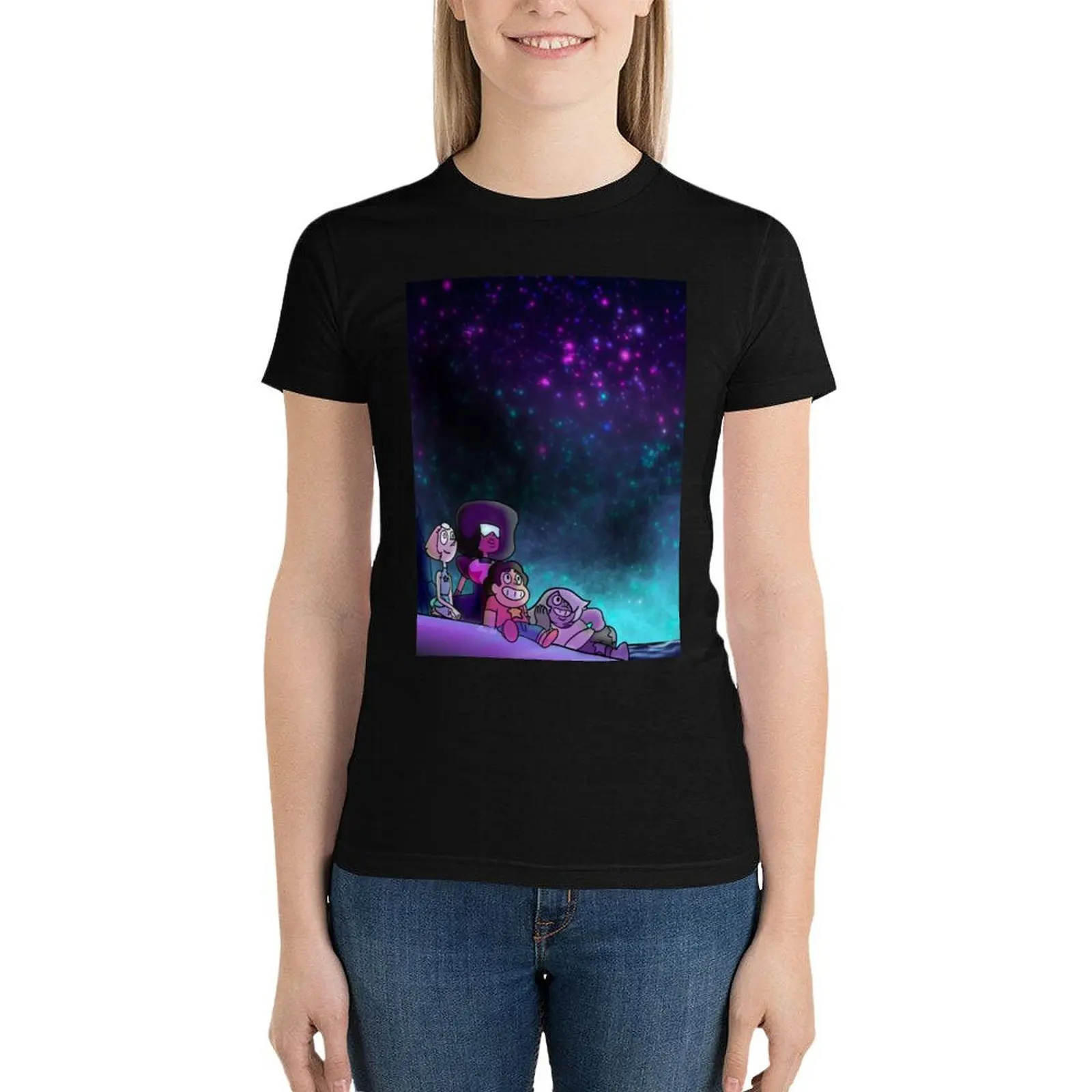 Футболка Steven Universe Intro Stargazing (v1) милые топы кавайная одежда винтажная для женщин